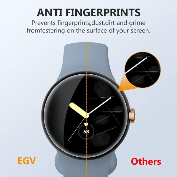 EGV 6 Pack for Google Pixel Watch 3 41MM/ Pixel Watch Series 2 1 Screen Protector, TPU Film [Self-Healing], Anti-Scratch, Ultra-Thin for Pixel Watch 3 Screen Protector - Image 4