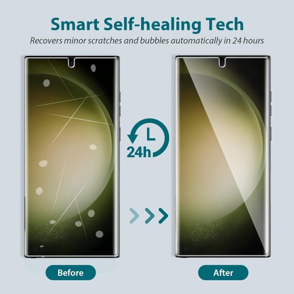 [3 Packs]EGV Screen Protector Compatible for Samsung Galaxy S23 Ultra, Flexible TPU 23 Ultra Screen Protector, Full Coverage, Scratch Resistant, Easy Installation, Case Friendly - Image 3