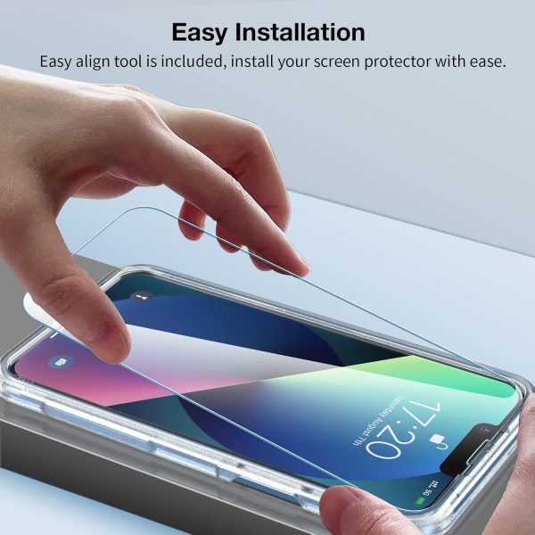 EGV 3 Pack Screen Protector for iPhone 13/ iPhone 14/ iPhone 13 Pro/iPhone 16Se 6.1 inch, Tempered Glass HD Screen, Scratch Resistant Film, Easy Installation - Image 5