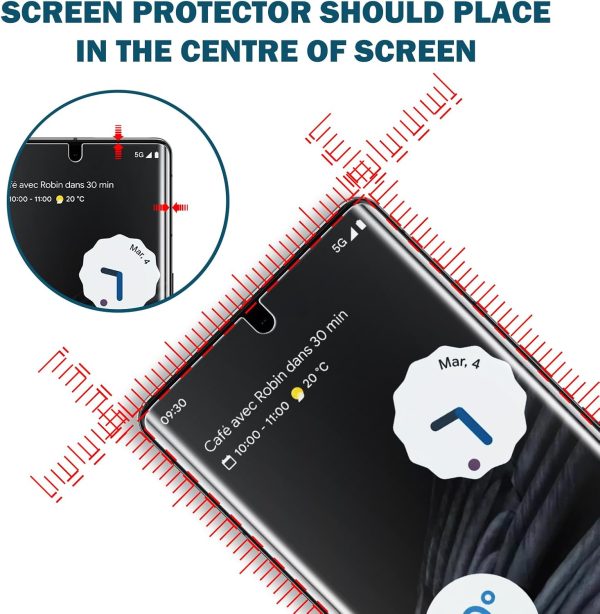 EGV 3 Pack TPU Film for Google Pixel 7 Pro Screen Protector [Not Glass] Bubble Free, Case Friendly, Touch Sensitive. HD Clarity Screen Protector for Pixel 7 Pro - Image 5
