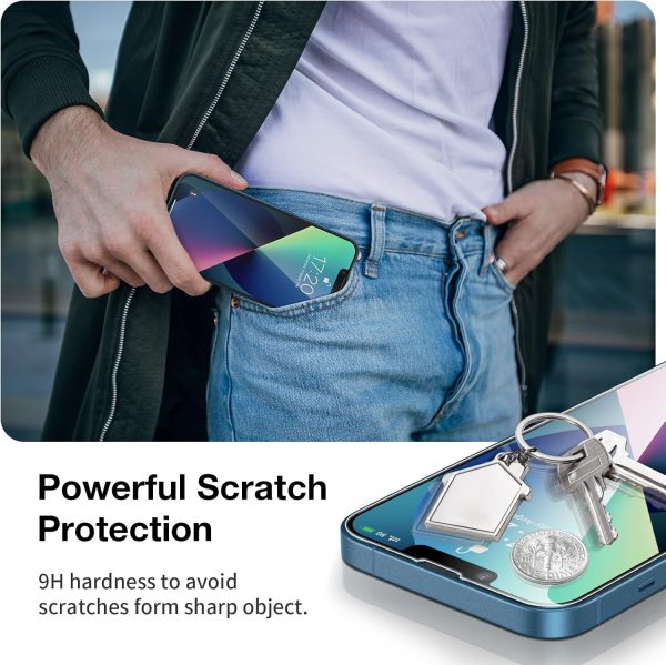 EGV 3 Pack Screen Protector for iPhone 13/ iPhone 14/ iPhone 13 Pro/iPhone 16Se 6.1 inch, Tempered Glass HD Screen, Scratch Resistant Film, Easy Installation - Image 4